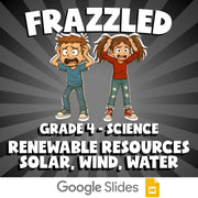 Renewable Resources Solar, Wind, Water FRAZZLED Science Game - No Prep Grade 4