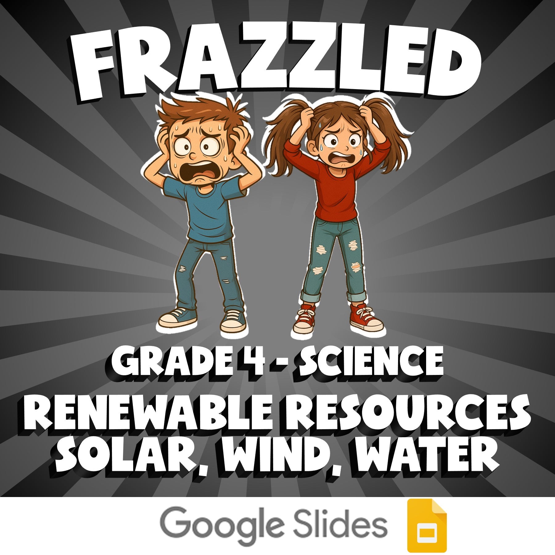 Renewable Resources Solar, Wind, Water FRAZZLED Science Game - No Prep Grade 4