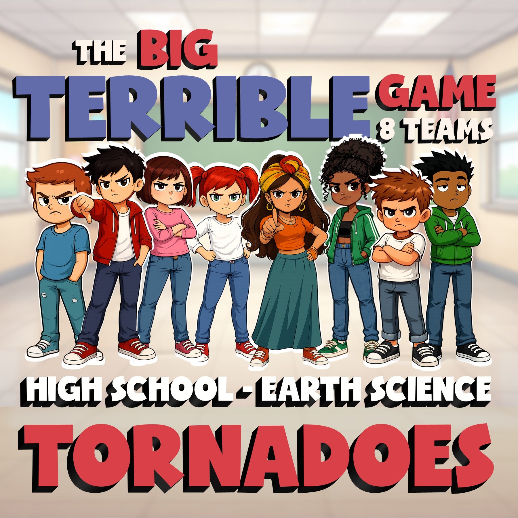 Tornadoes BIG TERRIBLE GAME - No Prep Earth Science Review Activity