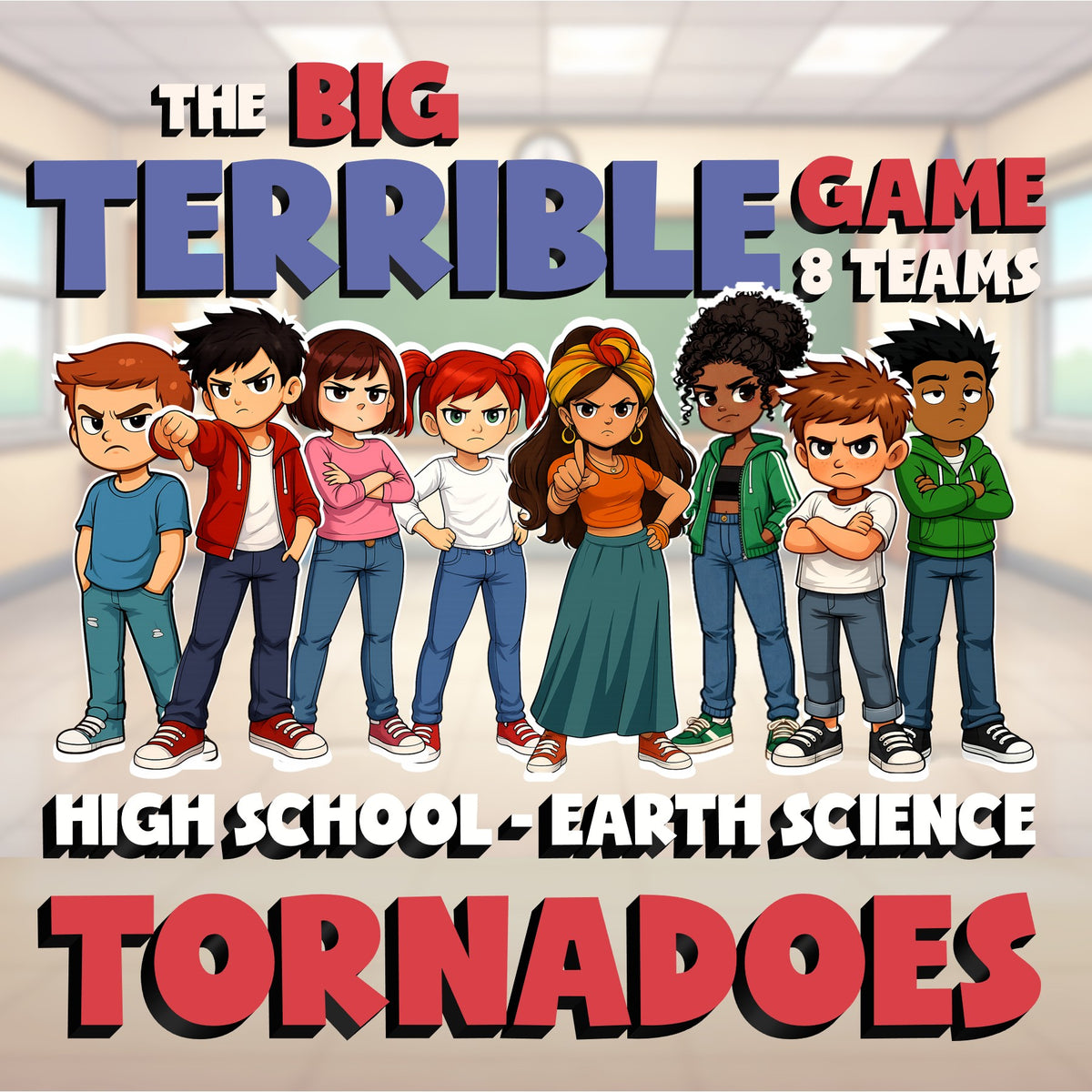 Tornadoes BIG TERRIBLE GAME - No Prep Earth Science Review Activity