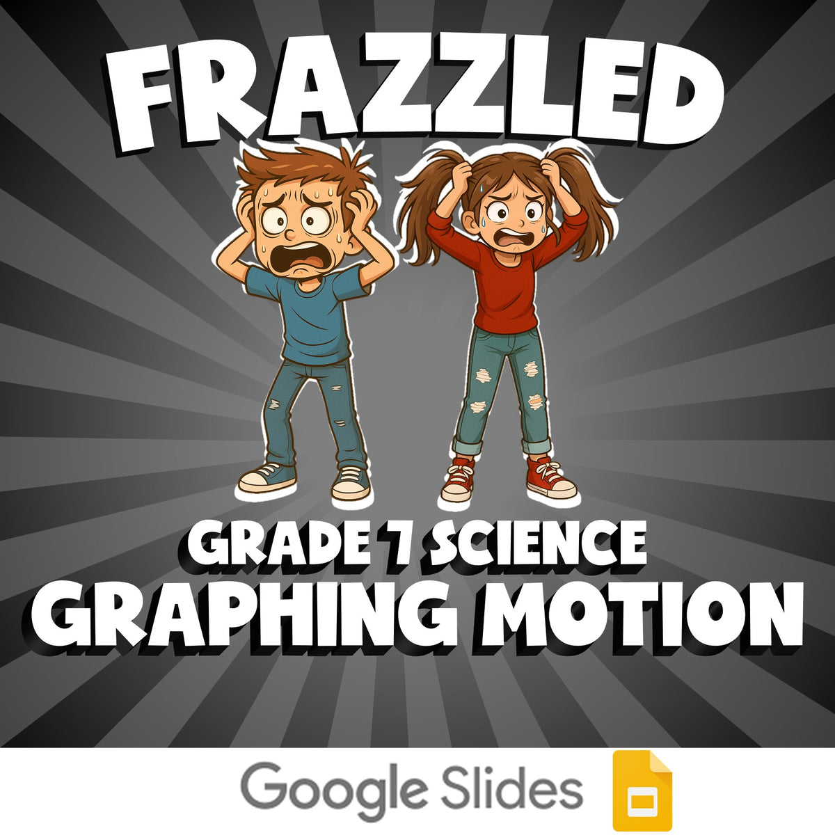 Graphing Motion FRAZZLED Science Game - No Prep Grade 7 Review Activity