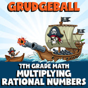 Multiplying Rational Numbers GRUDGEBALL Math Game - No Prep Grade 7 Review