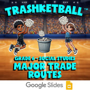 Major Trade Routes TRASHKETBALL Socials Game - No Prep Grade 6 Review Activity