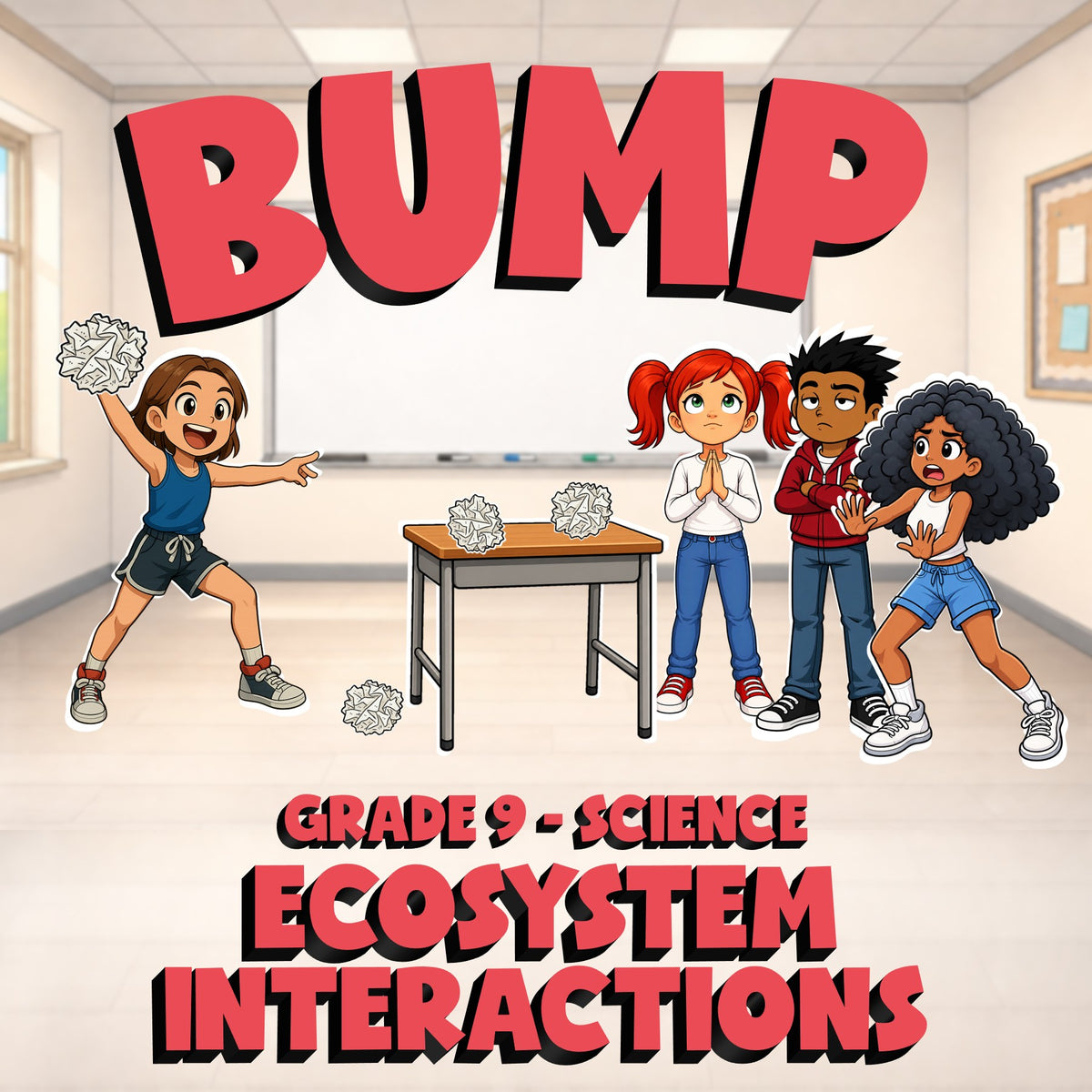 Ecosystem Interactions BUMP Science Game - No Prep Grade 9 Review Activity