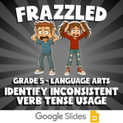 Identify Inconsistent Verb Tense Usage FRAZZLED ELA Game - No Prep Grade 5