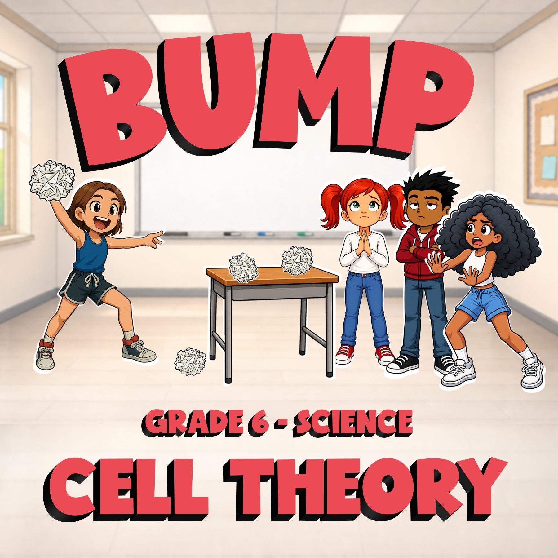 Cell Theory BUMP Science Game - No Prep Grade 6 Review Activity