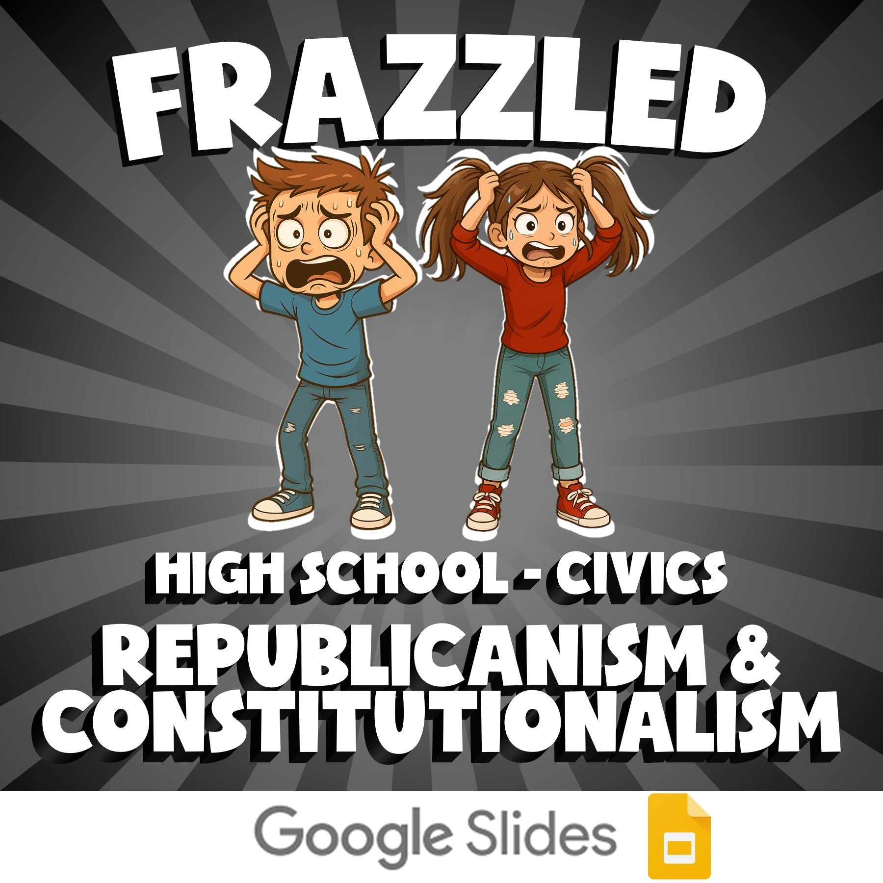 Republicanism & Constitutionalism FRAZZLED Civics Game - No Prep Review Activity