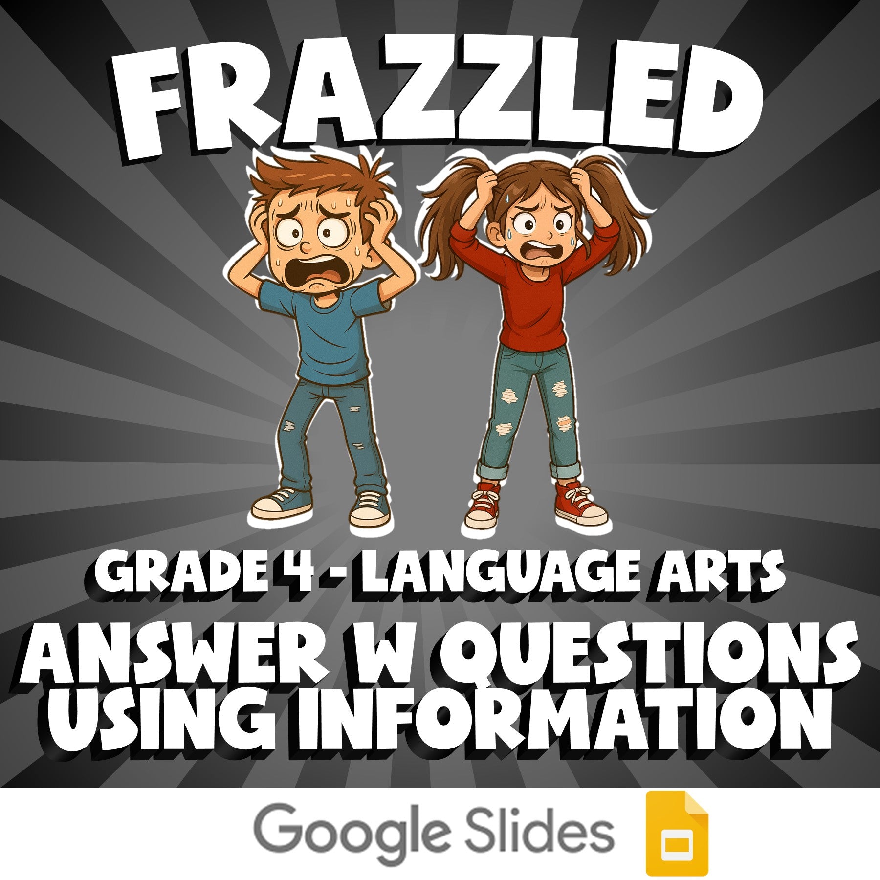 Answer W Questions Using Information FRAZZLED ELA Game - No Prep Grade 4 Review