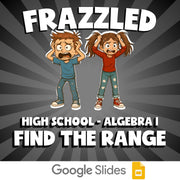 Find the Range FRAZZLED Math Game - No Prep Algebra 1 Review Activity