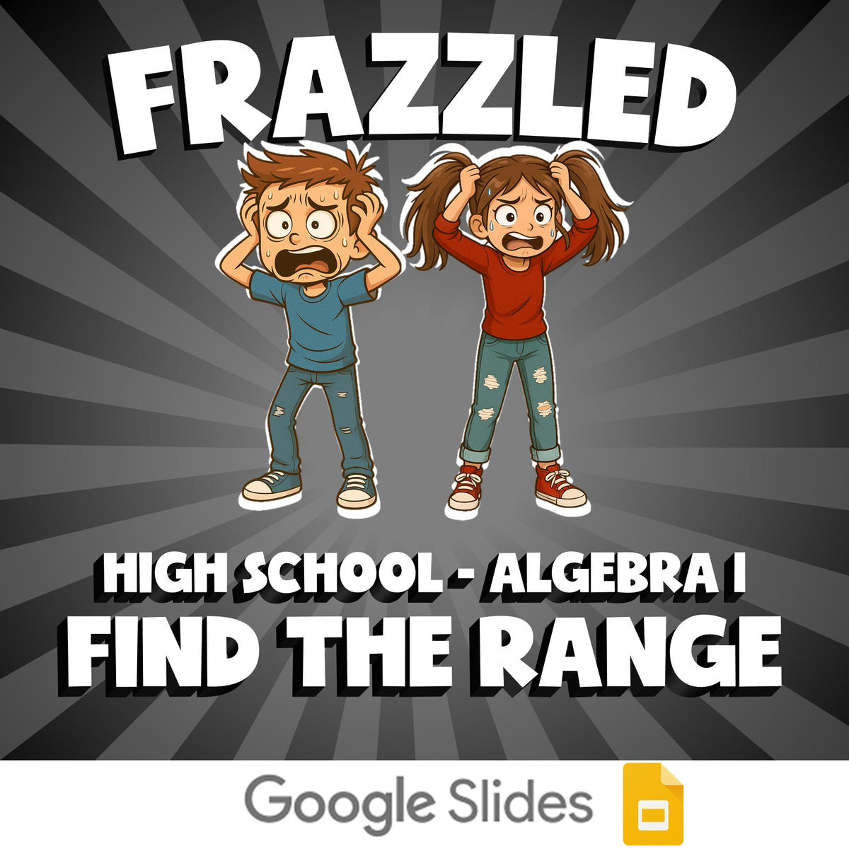 Find the Range FRAZZLED Math Game - No Prep Algebra 1 Review Activity