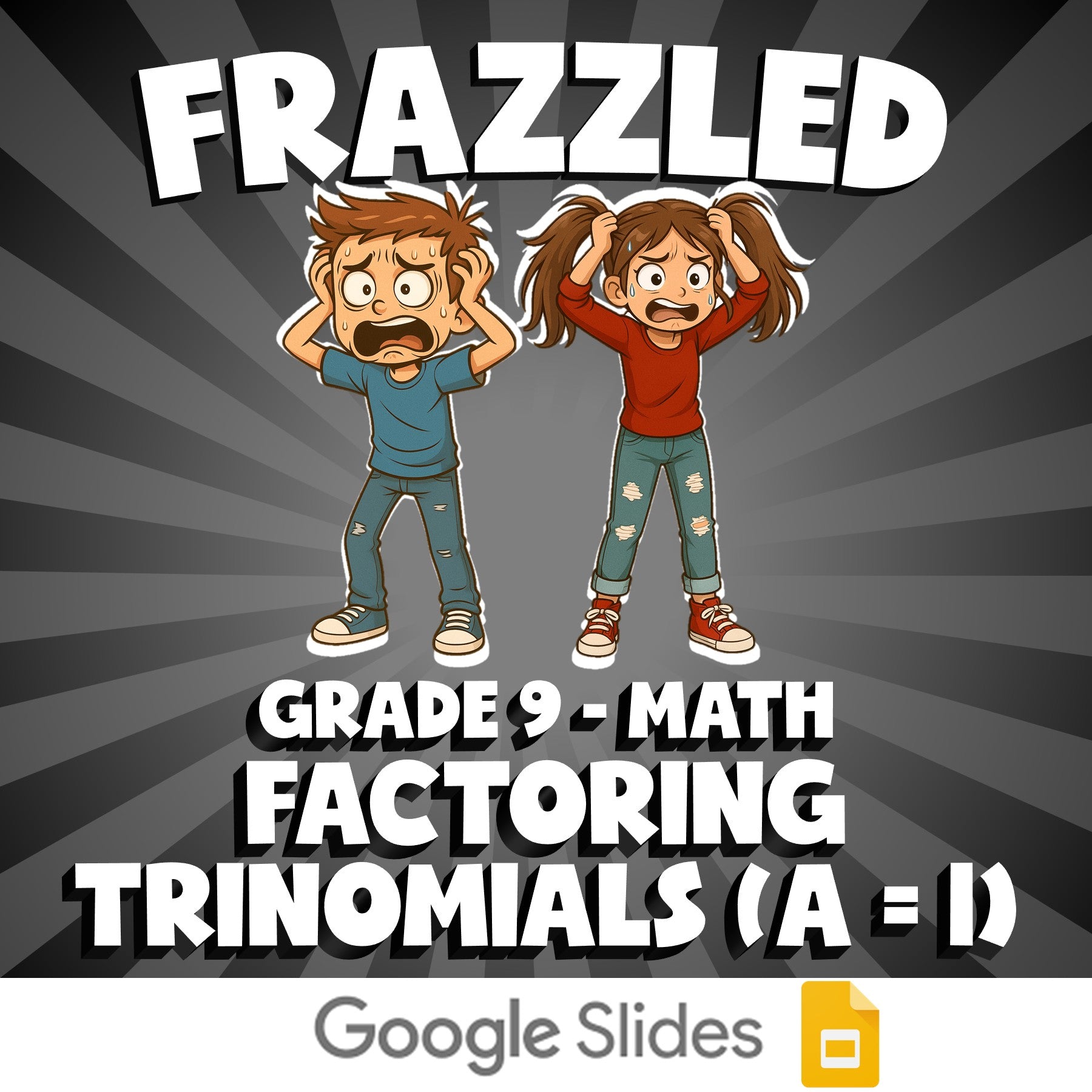 Factoring Trinomials (a = 1) FRAZZLED Math Game - No Prep Grade 9 Review