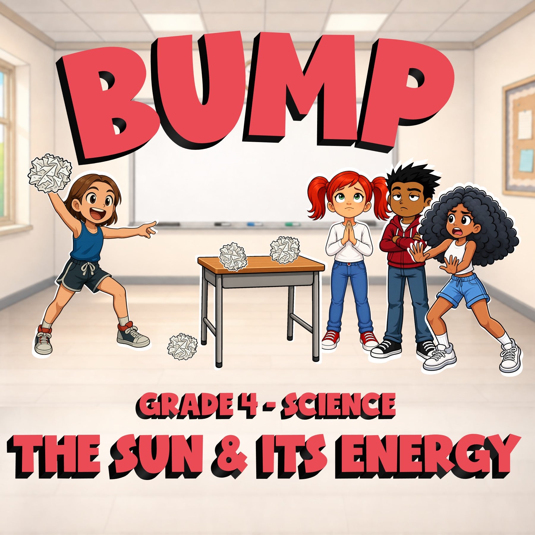 The Sun & Its Energy BUMP Science Game - No Prep Grade 4 Review Activity