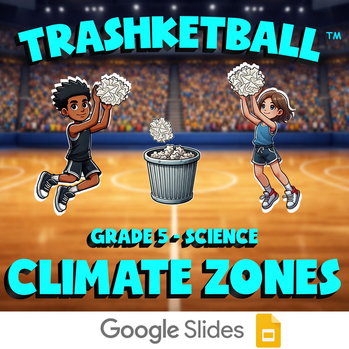 Climate Zones TRASHKETBALL Science Game - No Prep Grade 5 Review Activity