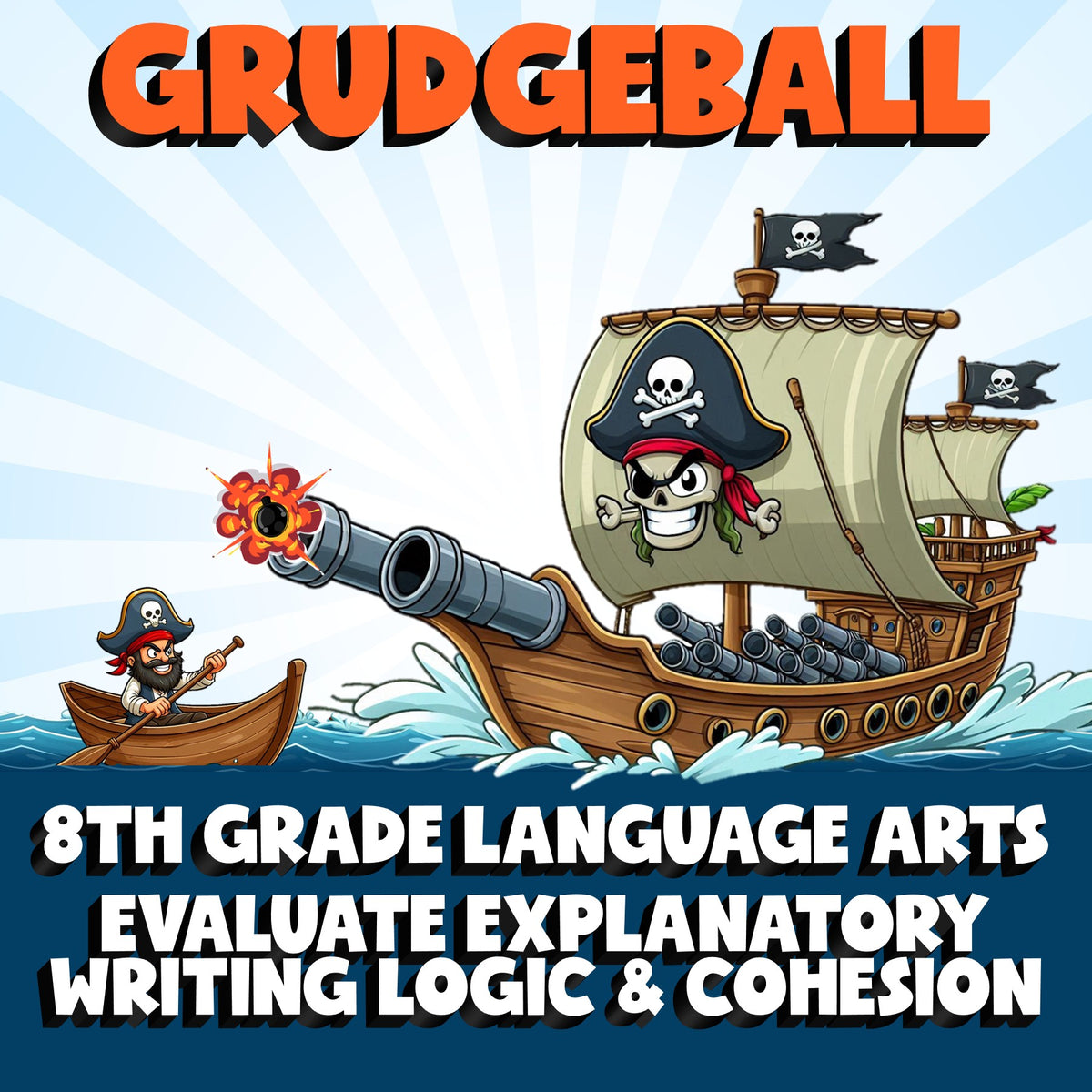 Evaluate Explanatory Writing Logic & Cohesion GRUDGEBALL ELA Game - Grade 8