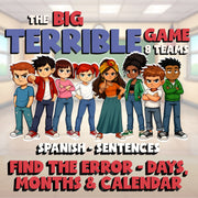 Find the Error - Days, Months & Calendar BIG TERRIBLE GAME - Spanish Exercise