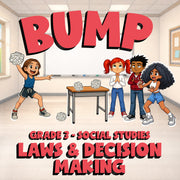 Laws & Decision Making BUMP Socials Game - No Prep Grade 3 Review Activity