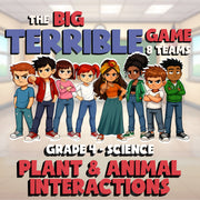 Plant & Animal Interactions BIG TERRIBLE GAME - No Prep Grade 4 Science Review