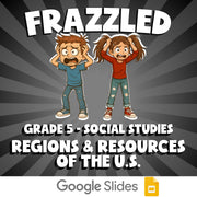 Regions & Resources of the U.S. FRAZZLED Socials Game - No Prep Grade 5 Review