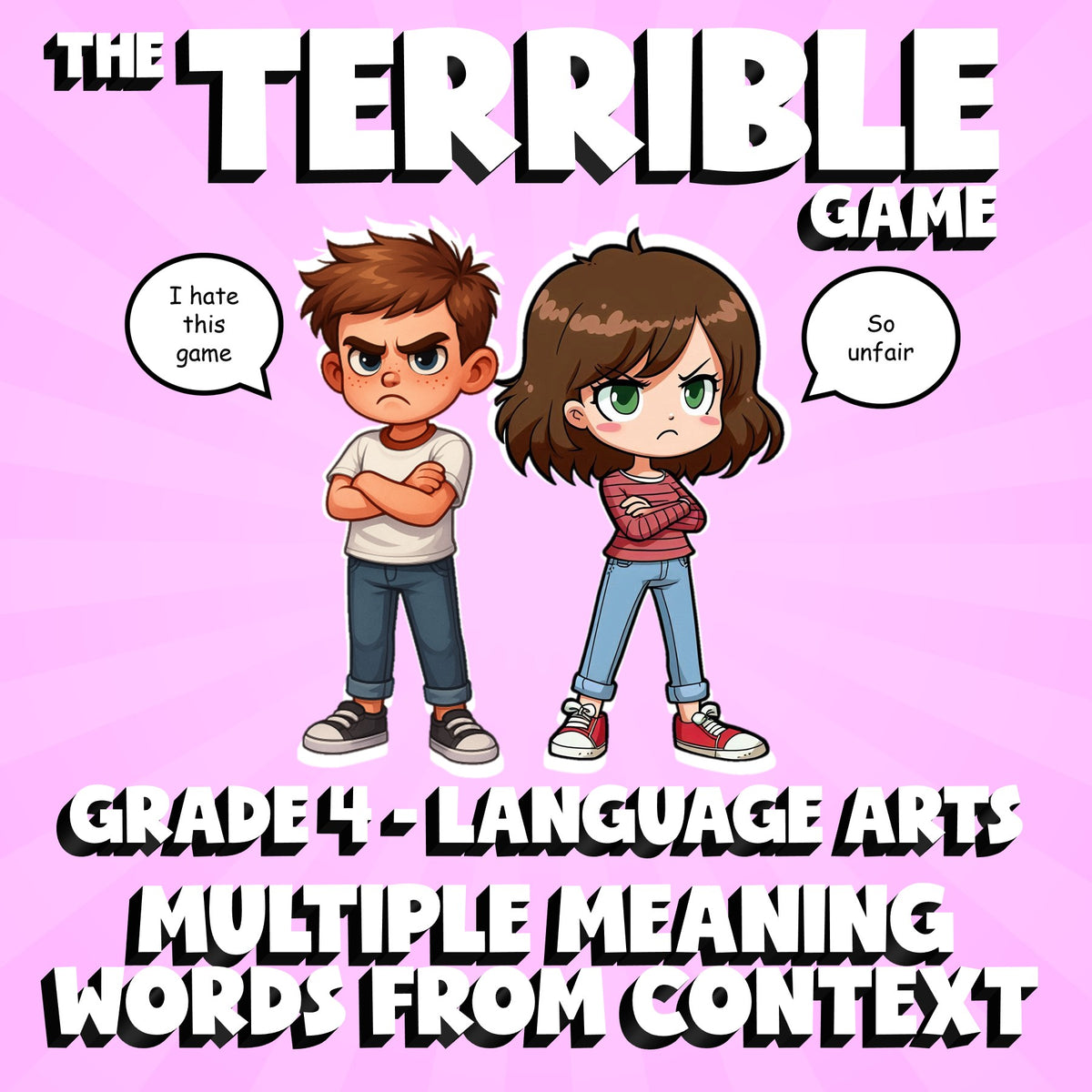 Multiple Meaning Words from Context THE TERRIBLE GAME - Grade 4 ELA Review