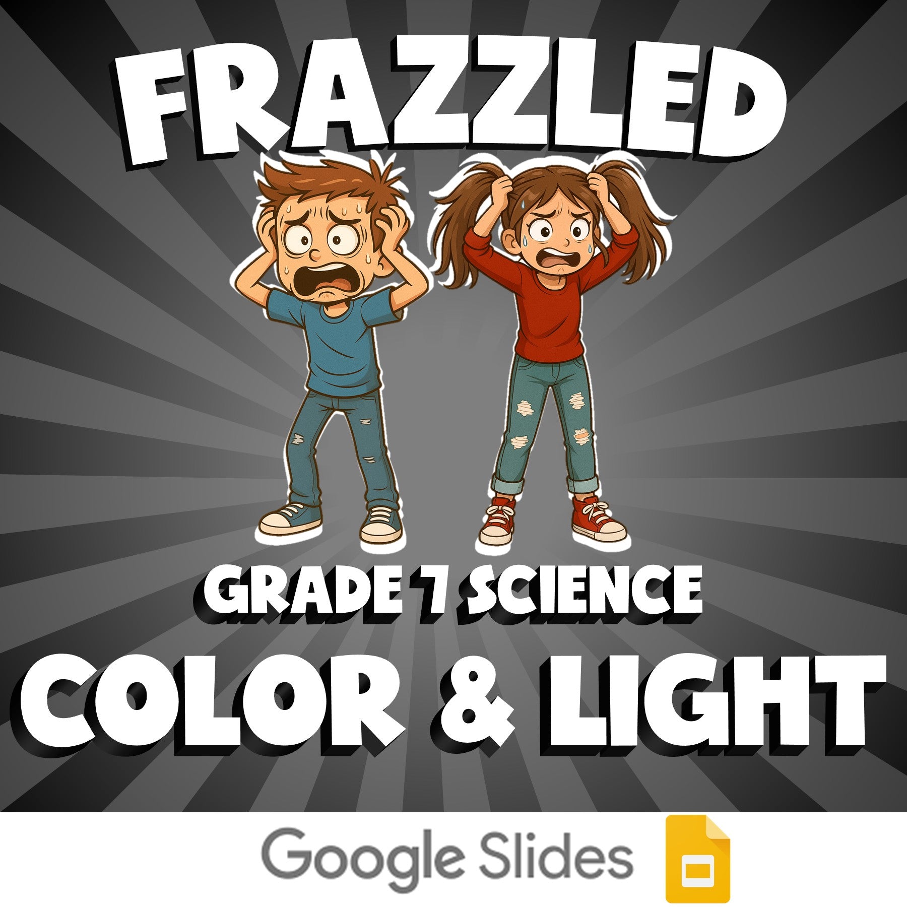 Color & Light FRAZZLED Science Game - No Prep Grade 7 Review Activity