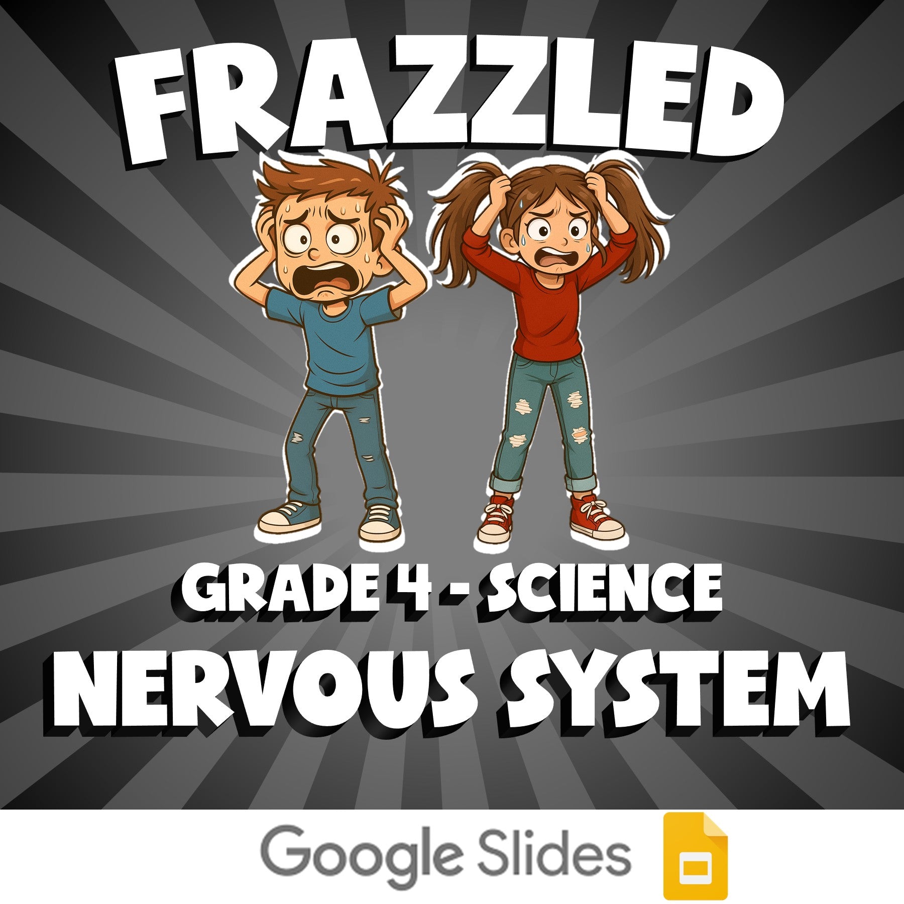 Nervous System FRAZZLED Science Game - No Prep Grade 4 Review Activity