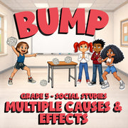Multiple Causes & Effects BUMP Socials Game - No Prep Grade 5 Review Activity