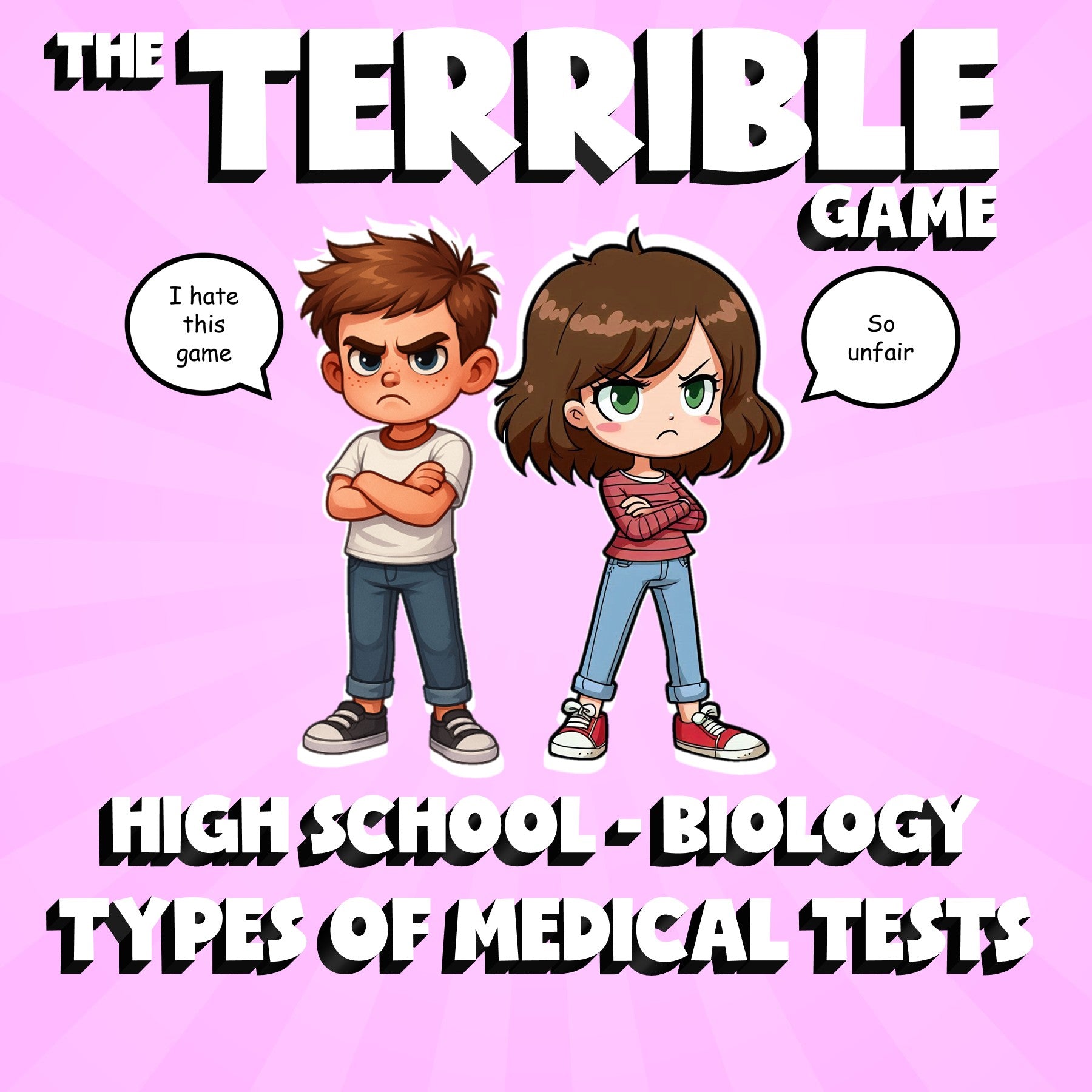 Types of Medical Tests THE TERRIBLE GAME - No Prep Biology Science Review