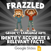 Identify Accurate & Relevant Facts FRAZZLED ELA Game - No Prep Grade 4 Review