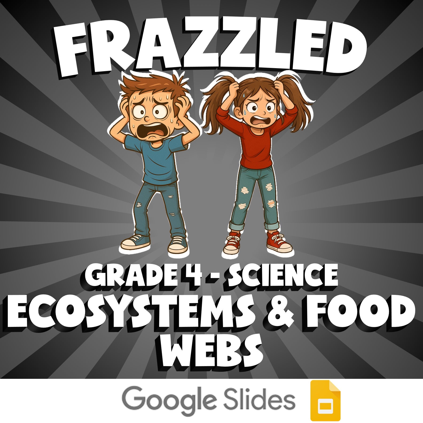 Ecosystems & Food Webs FRAZZLED Science Game - No Prep Grade 4 Review Activity