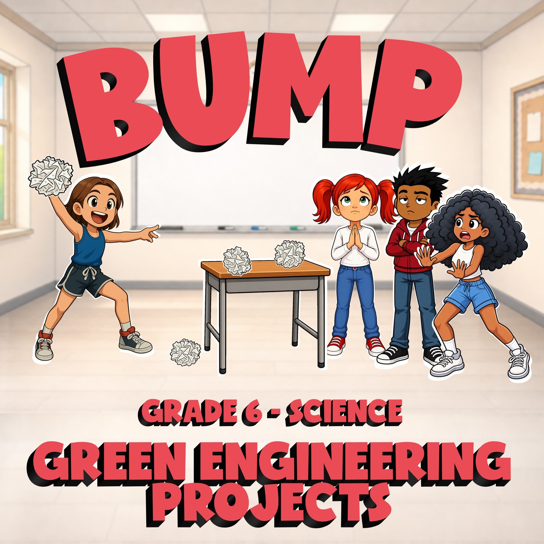Green Engineering Projects BUMP Science Game - No Prep Grade 6 Review Activity