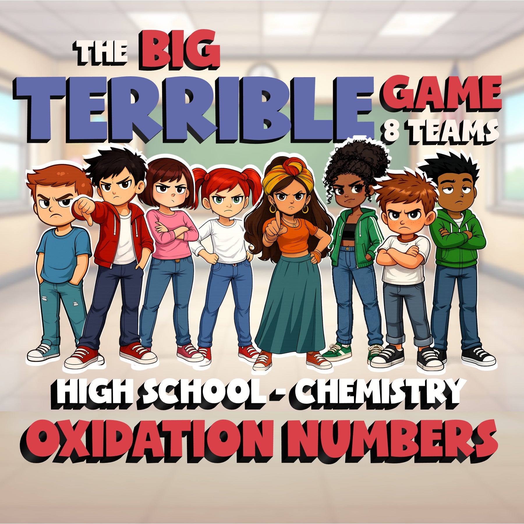 Oxidation Numbers BIG TERRIBLE GAME - No Prep Chemistry Science Review Activity