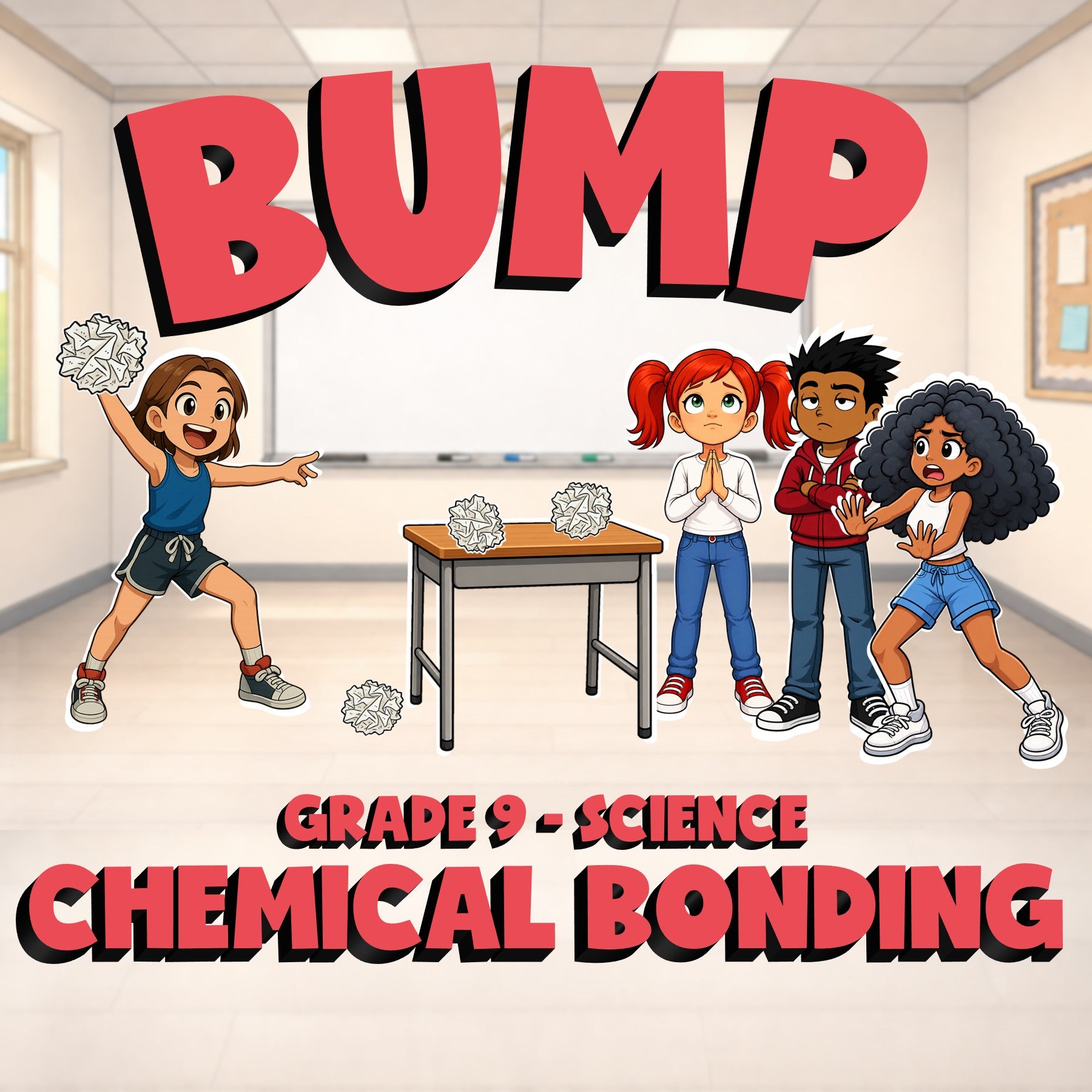 Chemical Bonding BUMP Science Game - No Prep Grade 9 Review Activity