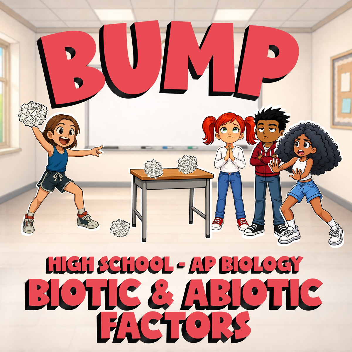 Biotic & Abiotic Factors BUMP Science Game - No Prep AP Biology Review Activity