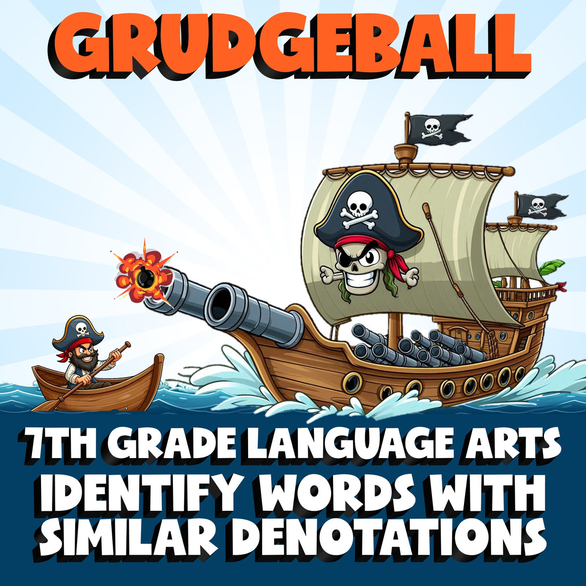 Identify Words with Similar Denotations GRUDGEBALL ELA Game - No Prep Grade 7