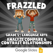 Analyze Compare & Contrast Relationships FRAZZLED ELA Game - No Prep Grade 5