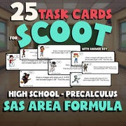 SAS Area Formula SCOOT TASK CARDS Math Game - No Prep PreCalculus Review