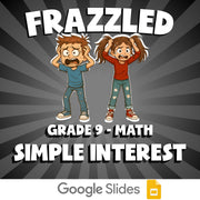 Simple Interest FRAZZLED Math Game - No Prep Grade 9 Review Activity