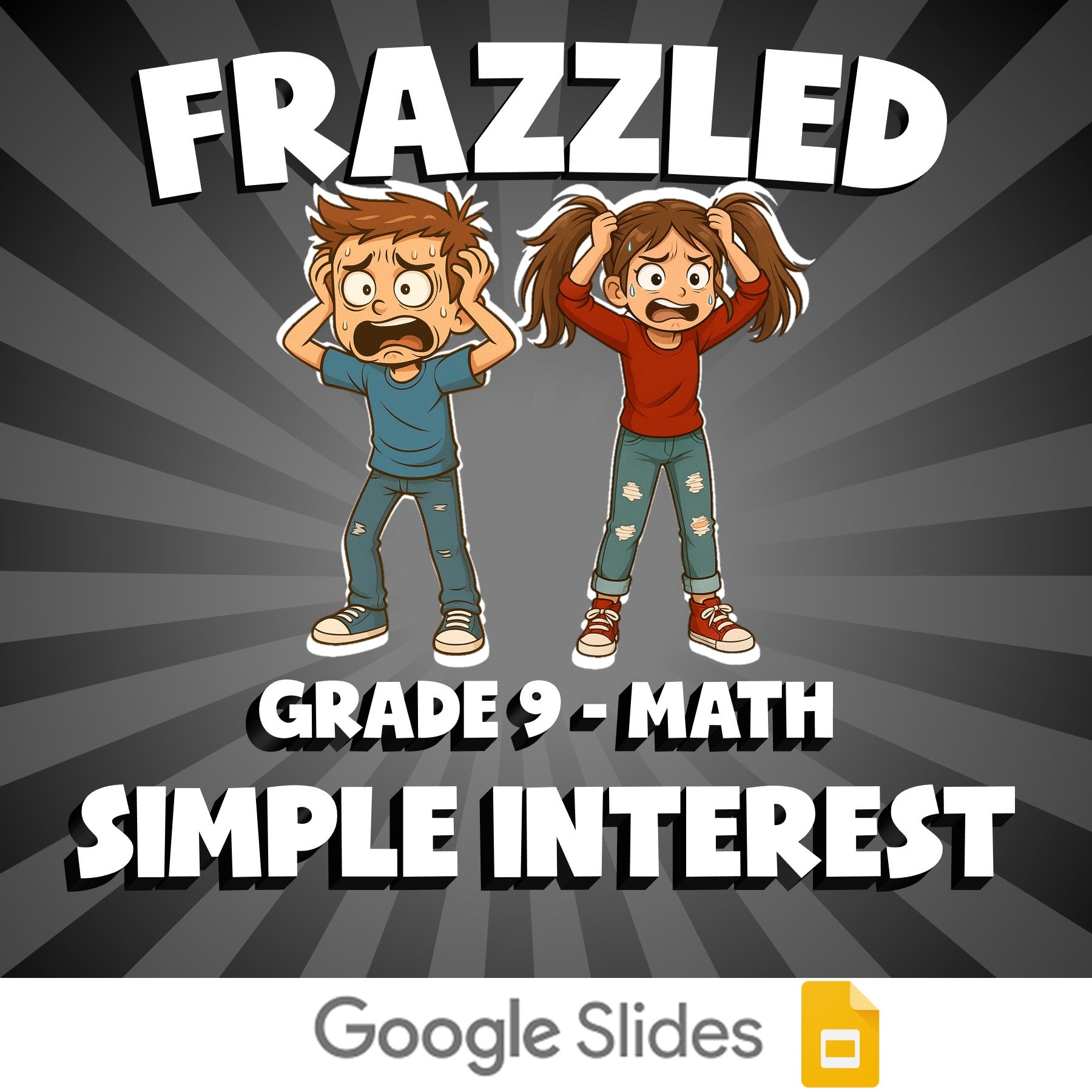 Simple Interest FRAZZLED Math Game - No Prep Grade 9 Review Activity