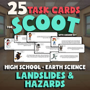 Landslides & Hazards SCOOT TASK CARDS Game - No Prep Earth Science Review