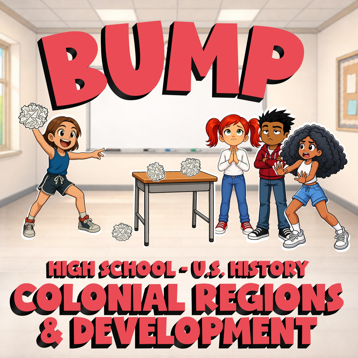 Colonial Regions & Development BUMP U.S. History Game - No Prep Review Activity
