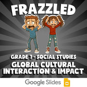 Global Cultural Interaction & Impact FRAZZLED Socials Game - No Prep Grade 7