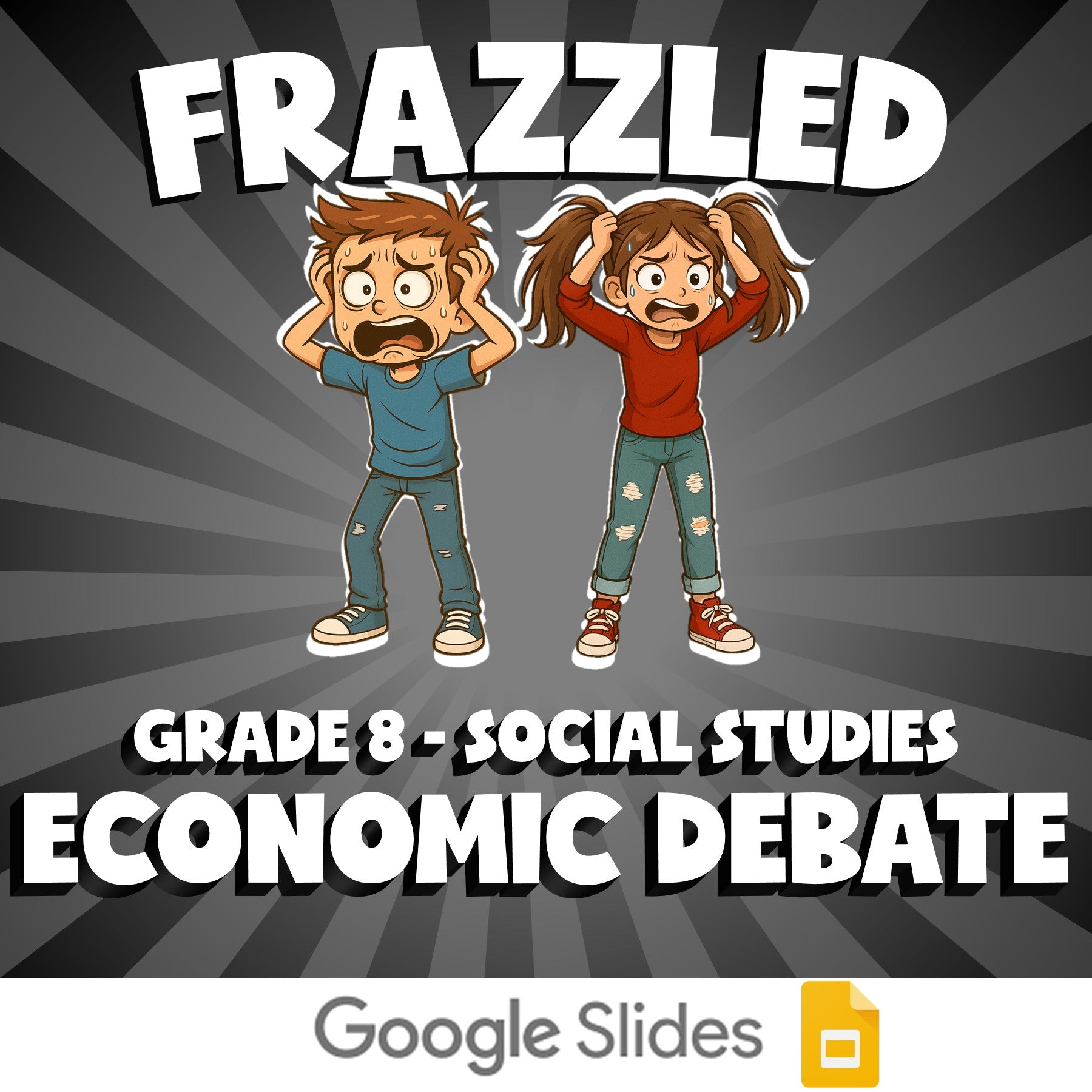 Economic Debate FRAZZLED Socials Game - No Prep Grade 8 Review Activity