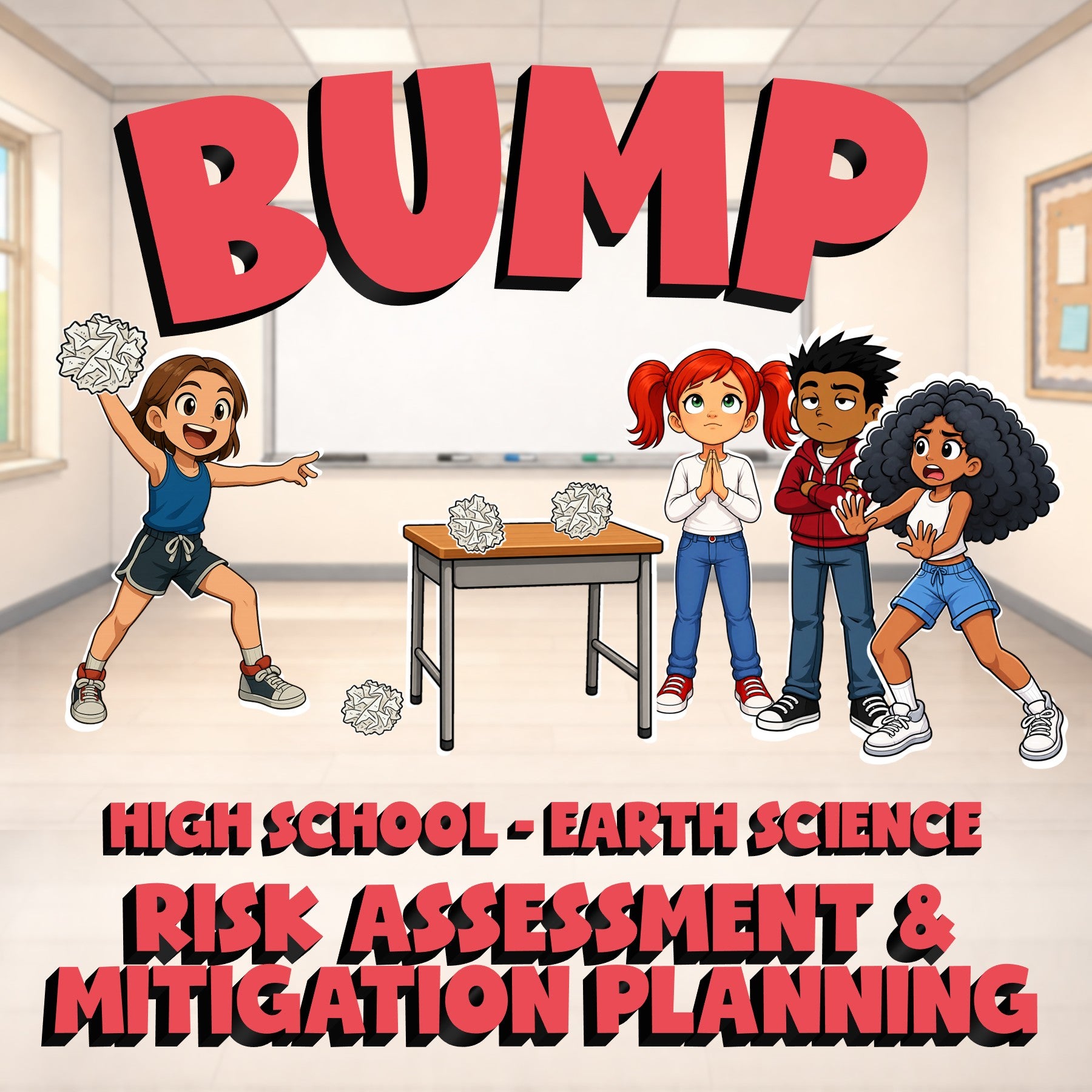 Risk Assessment & Mitigation Planning BUMP Game - No Prep Earth Science Review