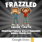 Proportional Relationships Word Problems FRAZZLED Math Game - No Prep Grade 7