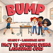 Fact vs Opinion Using Language Cues BUMP ELA Game - No Prep Grade 9 Review