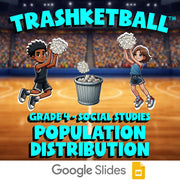 Population Distribution TRASHKETBALL Socials Game - No Prep Grade 4 Review