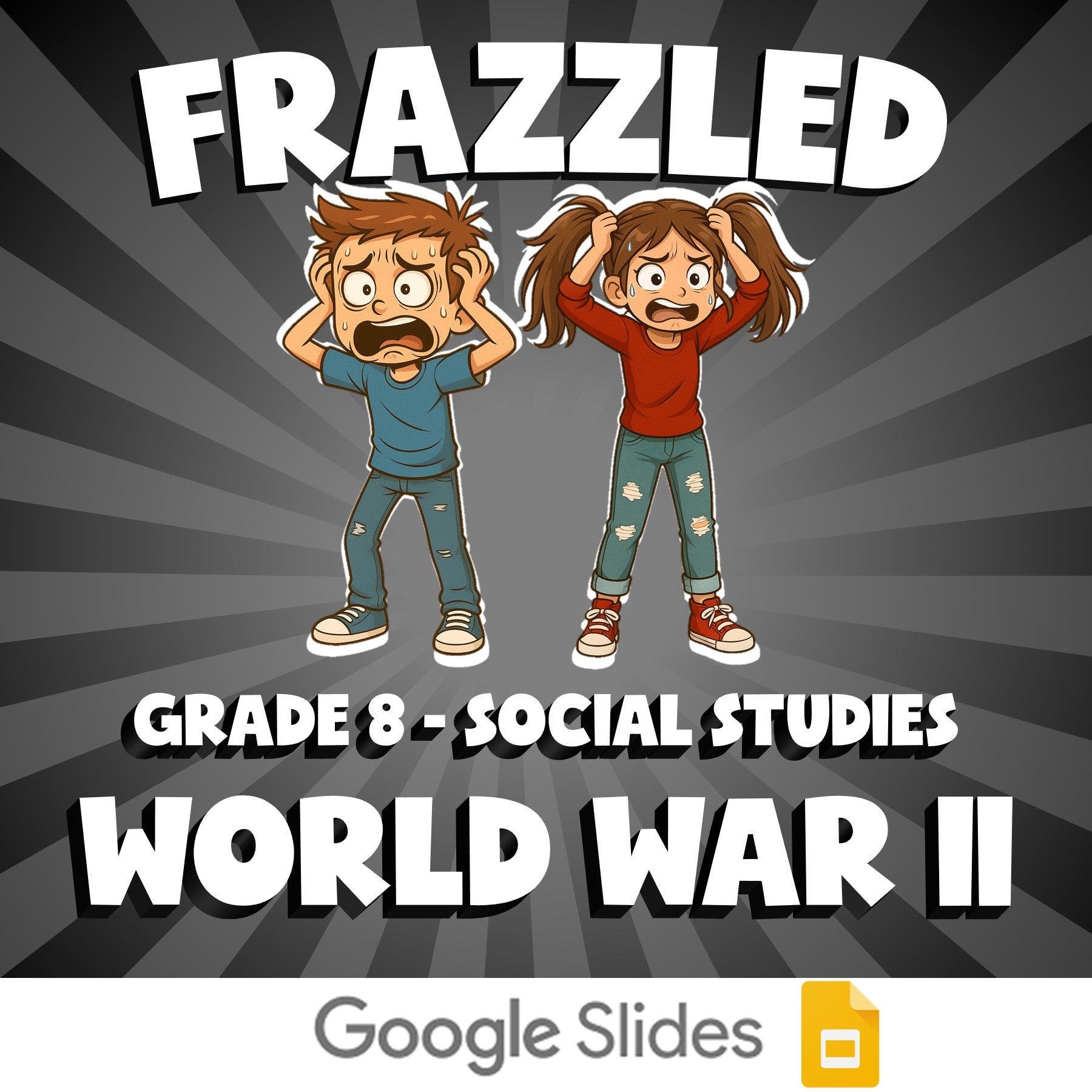 World War II FRAZZLED Socials Game - No Prep Grade 8 Review Activity