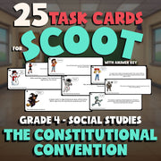 The Constitutional Convention SCOOT TASK CARDS Socials Game - No Prep Grade 4