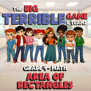 Area of Rectangles BIG TERRIBLE GAME - No Prep Grade 4 Math Review Activity