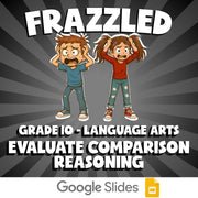 Evaluate Comparison Reasoning FRAZZLED ELA Game - No Prep Grade 10 Review